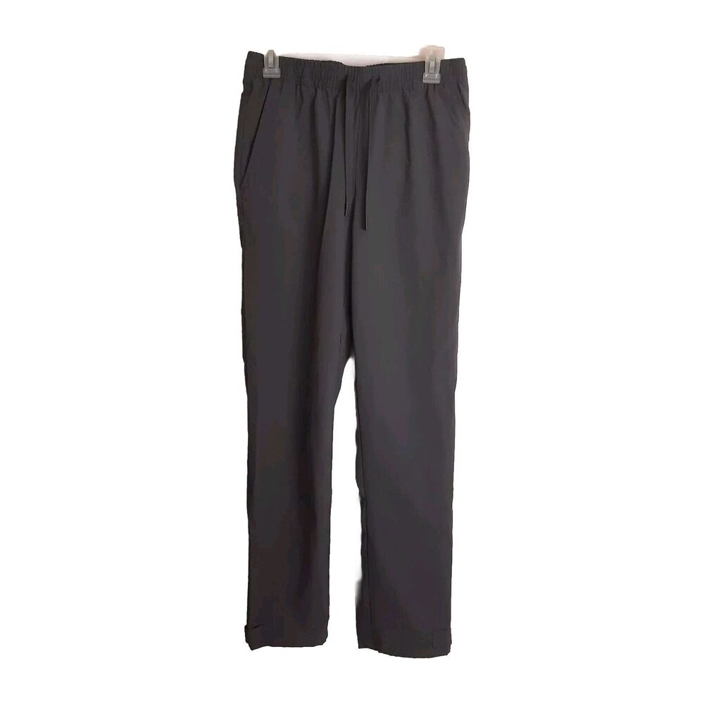 Bobobos Fielder Pants Men Small Pull On Drawstring Gray Zip Pockets Athleisure